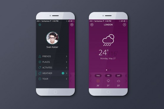 Mobile app – default color